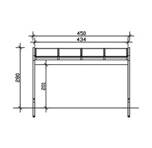 Terrassenüberdachung SKAN HOLZ Novara 450 x 309 cm anthrazit