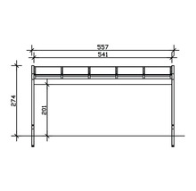Terrassenüberdachung SKAN HOLZ Novara 557 x 259 cm anthrazit