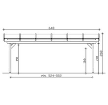 Terrassenüberdachung SKAN HOLZ Sanremo 648 x 250 cm anthrazit