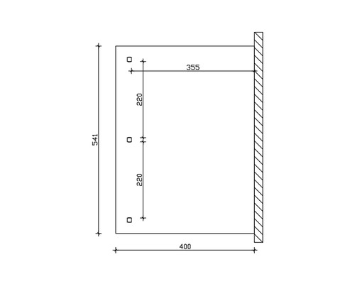 Technische Zeichnung mit Maßangaben