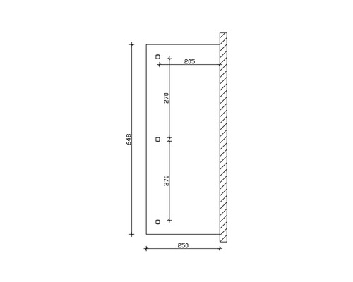 Technische Zeichnung mit Maßangaben