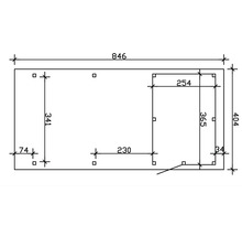 Einzelcarport SKAN HOLZ Emsland inkl. Pfostenanker, EPDM Folie, Abstellraum 404 x 846 cm anthrazit