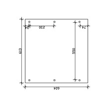 Doppelcarport SKAN HOLZ Emsland inkl. Pfostenanker 613 x 604 cm anthrazit