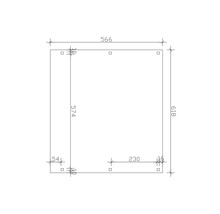 Doppelcarport SKAN HOLZ Fichtelberg inkl. Pfostenanker, schwarze Dachschindeln 618 x 566 cm anthrazit