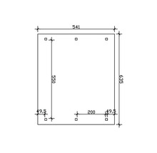 Doppelcarport SKAN HOLZ Franken inkl. Pfostenanker 635 x 541 cm anthrazit