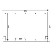 Doppelcarport SKAN HOLZ Franken inkl. Pfostenanker 635 x 969 cm anthrazit