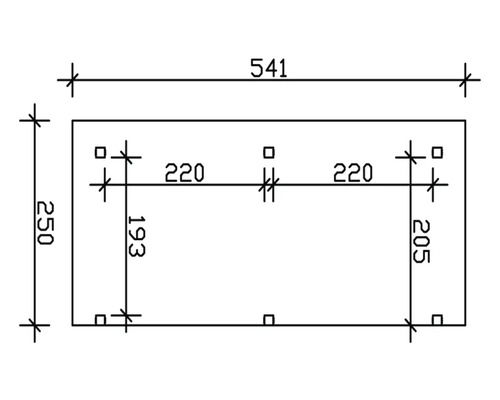 Technische Zeichnung mit Maßangaben.