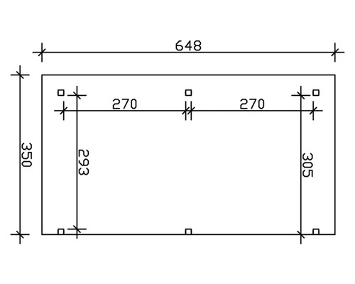 Technische Zeichnung mit Maßangaben für ein Produkt