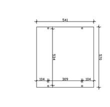 Doppelcarport SKAN HOLZ Westerwald inkl. Pfostenanker 570 x 541 cm anthrazit