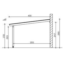 Terrassenüberdachung SKAN HOLZ Andria 648 x 400 cm anthrazit