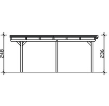 Doppelcarport SKAN HOLZ Emsland inkl. Pfostenanker 613 x 604 cm anthrazit
