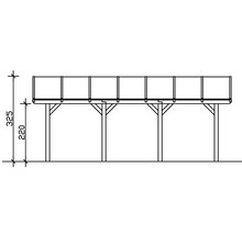 Doppelcarport SKAN HOLZ Franken inkl. Pfostenanker 635 x 969 cm anthrazit