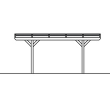 Einzelcarport SKAN HOLZ Odenwald inkl. Pfostenanker 428 x 541 cm anthrazit