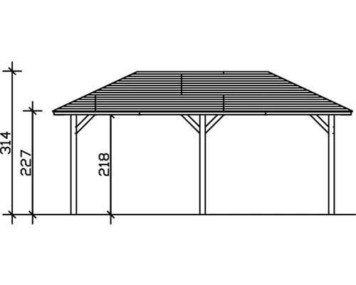Abmessungen eines Pavillons