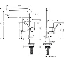 hansgrohe Küchenarmatur TALIS M54 chrom 72840000