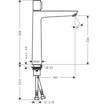 hansgrohe Waschtischarmatur TALIS SELECT E 240 chrom ohne Ablaufgarnitur 71753000
