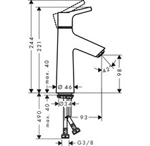 hansgrohe Waschtischarmatur TALIS S 100 CoolStartchrom ohne Ablaufgarnitur 72023000