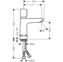 hansgrohe Selbstschlussarmatur TALIS E 110 Eco chrom ohne Ablaufgarnitur 71718000