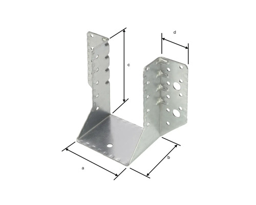 Metall Balkenschuh mit Abmessungsangaben