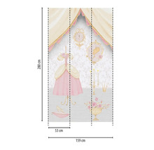 Fototapete mit Prinzessinnenmotiv, Abmessungen 159 mal 280 cm