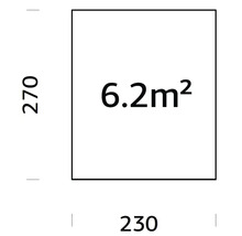 Fundamentrahmen Palmako 270 x 230 x 12 cm tauchgrundiert braun