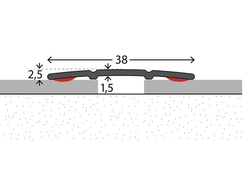 Darstellung einer Profilschiene mit Maßangaben