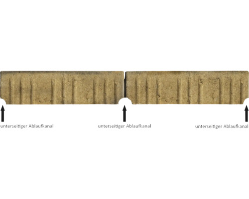 Drainage Pflasterstein mit unterseitigem Ablaufkanal