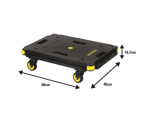Stanley Möbelroller mit den Maßen 60 cm x 45 cm x 16,7 cm.