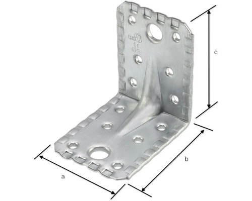 Winkelverbinder aus Metall mit Löchern für Schrauben