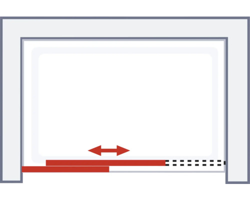 Illustration einer einstellbaren Fenstersicherung