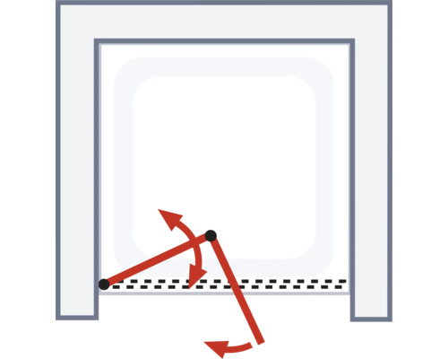Illustration einer Garagentor-Schwenkbewegung