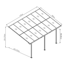 Terrassenüberdachung WESTMANN Bruce 435 x 300 cm weiß