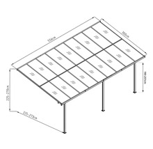 Terrassenüberdachung WESTMANN Bruce 556 x 300 cm weiß