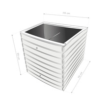 Hochbeet klassisch WESTMANN Asket M 110 x 70 x 90 cm natur
