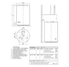 Vaillant Warmwasserspeicher Maßzeichnung