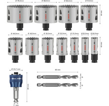 Bosch Pro Lochsägensatz mit verschiedenen Durchmessern und Zubehör zur Verwendung mit Bohrmaschinen