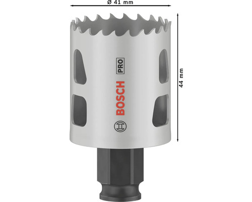 Bohrkrone mit 41 mm Durchmesser und Bosch Logo