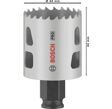 Bohrkrone mit 44 Millimeter Durchmesser und Bosch Logo