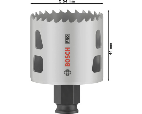 Bosch Pro Lochsäge mit 54 Millimeter Durchmesser und 44 Millimeter Höhe