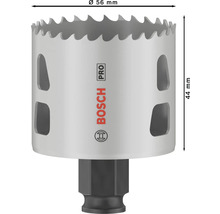 Bosch Pro Lochsäge mit einem Durchmesser von 56 Millimeter und einer Höhe von 44 Millimeter.