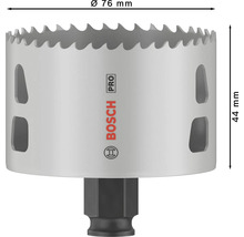 Lochsäge mit 76 Millimeter Durchmesser und Bosch Logo