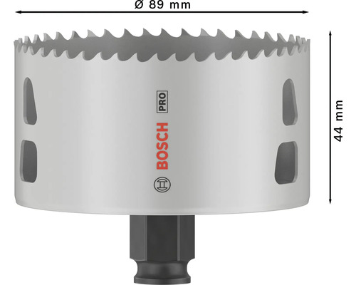 Bosch Lochsäge, Durchmesser 89 Millimeter, Höhe 44 Millimeter