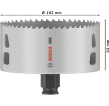 Lochsäge mit 102 mm Durchmesser und Bosch Logo