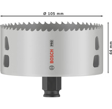 Lochsäge mit 105 mm Durchmesser und 44 mm Höhe