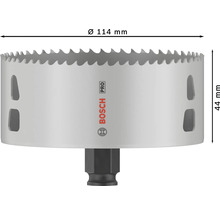 Lochsäge mit einem Durchmesser von 114 mm und einer Höhe von 44 mm