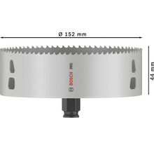 Lochsäge mit 152 mm Durchmesser und Bosch Logo.