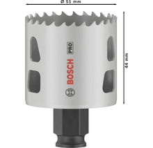 Bosch Lochsäge mit einem Durchmesser von 51 Millimetern und einer Höhe von 44 Millimetern.