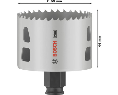 Bosch Pro Lochsäge mit 68 Millimeter Durchmesser und 44 Millimeter Höhe