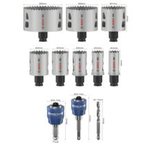 Bosch Pro Lochsägen Set mit verschiedenen Größen und Abmessungen