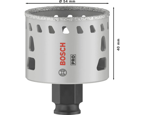 Bosch Fliesenlochsaege mit 54 mm Durchmesser und 40 mm Hoehe